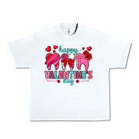 White Happy Valentine's Day with teeth Valentine's Day Urban Heavy Tee - HowdyJamesFarm