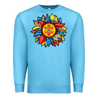 Ocean Blue autism sunflower Premium Sweatshirt - RacoonDesign