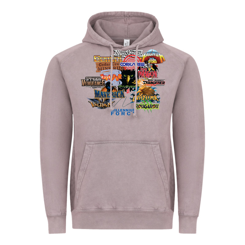 Cedar Point Roller Coaster  Designer Vintage Hoodie by lanVoArt | Teevron