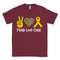 Burgundy Peace Love Cure Classic Tee - Bettercallsaul
