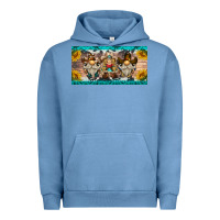 Pigment Pebble Blue western gnome license plate Urban Hoodie - BarkalooDesign