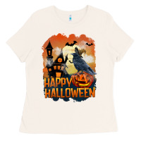 Happy Halloween With Crow Ladies Tee | Teevron