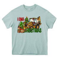 Arona I Dig Christmas Backhoe Loader Heavy Core Tee - BundleAndBundleShop