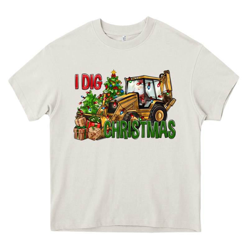 I Dig Christmas Backhoe Loader Heavy Core Tee by BundleAndBundleShop | Teevron