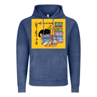 Vintage Denim life is better with cats and books Vintage Hoodie - TumblerDesignByShophia