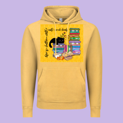 Life Is Better With Cats And Books Vintage Hoodie Designed By Tumblerdesignbyshophia