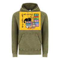 Vintage Olive life is better with cats and books Vintage Hoodie - TumblerDesignByShophia