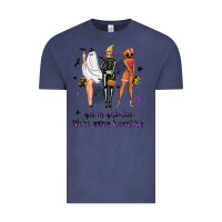 Vintage Denim Get in ghoulies were going haunting Vintage Tee - NancyCooperArtShop