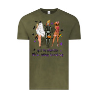 Vintage Olive Get in ghoulies were going haunting Vintage Tee - NancyCooperArtShop