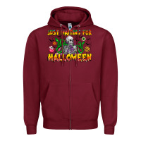 Burgundy Just Mating For halloween Zipper Hoodie - CowhideDigitalArt