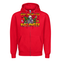 Red Just Mating For halloween Zipper Hoodie - CowhideDigitalArt