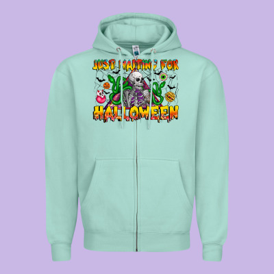Just Mating For Halloween Zipper Hoodie Designed By Cowhidedigitalart