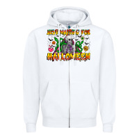 White Just Mating For halloween Zipper Hoodie - CowhideDigitalArt