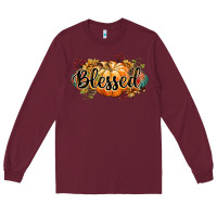 Burgundy blessed Long Sleeve Tee - CowGirlArtShop