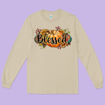 Blessed Long Sleeve Tee Designed By Cowgirlartshop