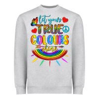 Heather Grey Let Your True Colours Shine Heavyweight Sweatshirt - BundleAndBundleShop