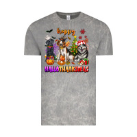 Cloud Rock happy hallothanksmas dogs Vintage Tee - texasbilliewilder