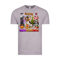 Vintage Zinc happy hallothanksmas dogs Vintage Tee - texasbilliewilder