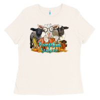 Bone pumpkin season with baby sheeps and goat Ladies Tee - LillyAllenDesigns