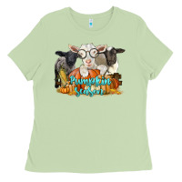 Matcha pumpkin season with baby sheeps and goat Ladies Tee - LillyAllenDesigns