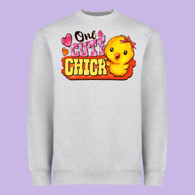 One Cute Chick Heavyweight Sweatshirt Designed By Fadigitalartstudio