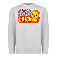 Heather Grey one cute chick Heavyweight Sweatshirt - FaDigitalArtStudio