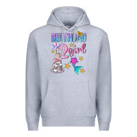 Heather Grey birthday girl 2 Premium Hoodie - BundleAndBundleShop