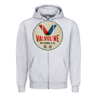 Heather Grey valvoline racing sign Zipper Hoodie - lanVoArt