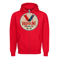Red valvoline racing sign Zipper Hoodie - lanVoArt