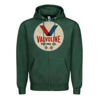 Sports Green valvoline racing sign Zipper Hoodie - lanVoArt