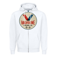 White valvoline racing sign Zipper Hoodie - lanVoArt