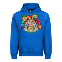 Cobalt easter rabbit rainbow Urban Hoodie - BarkalooDesign