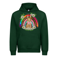 Forest Green easter rabbit rainbow Urban Hoodie - BarkalooDesign