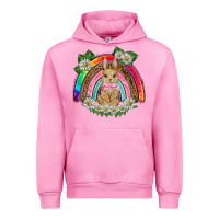 Fuchsia Pink easter rabbit rainbow Urban Hoodie - BarkalooDesign
