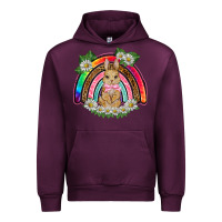 Mauve Wine easter rabbit rainbow Urban Hoodie - BarkalooDesign