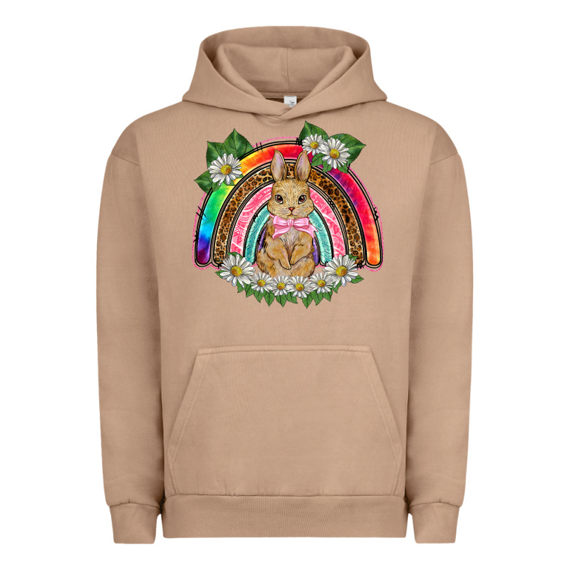 Easter Rabbit Rainbow Urban Hoodie by BarkalooDesign | Teevron