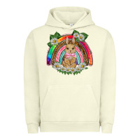 Pigment Pistachio easter rabbit rainbow Urban Hoodie - BarkalooDesign