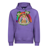 Tulip easter rabbit rainbow Urban Hoodie - BarkalooDesign