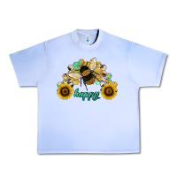 Grape Ice bee happy honey comb Urban Heavy Tee - JahusDesignShop