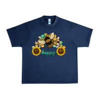 Navy bee happy honey comb Urban Heavy Tee - JahusDesignShop
