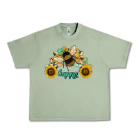 Bee Happy Honey Comb Urban Heavy Tee | Teevron