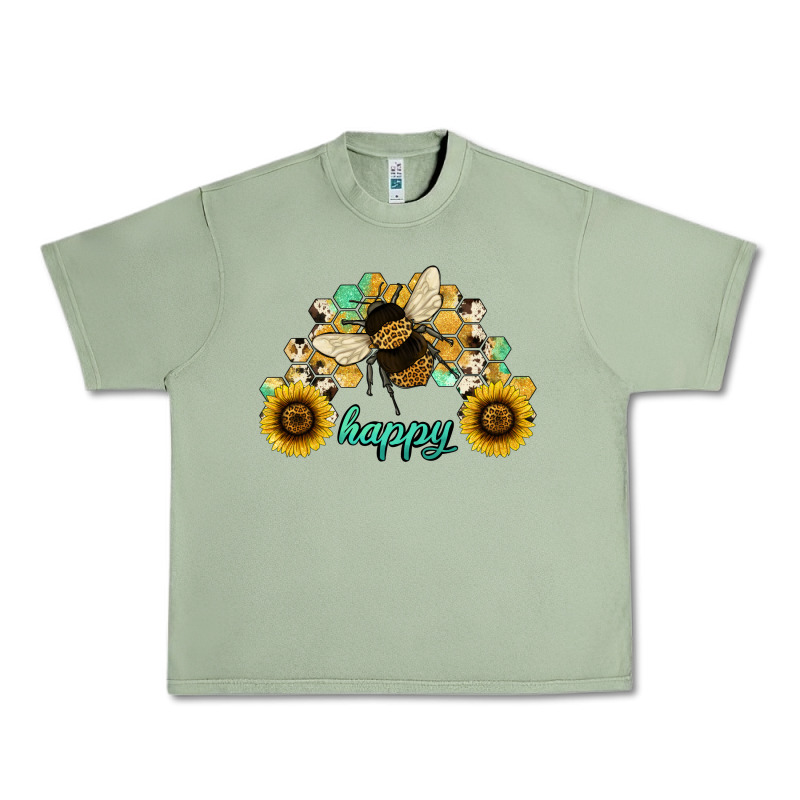 Bee Happy Honey Comb Urban Heavy Tee by JahusDesignShop | Teevron