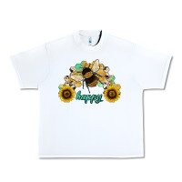 White bee happy honey comb Urban Heavy Tee - JahusDesignShop