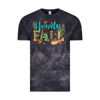 Cloud Black Western howdy Fall Vintage Tee - NancyCooperArtShop