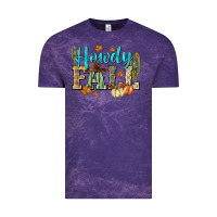 Cloud Purple Western howdy Fall Vintage Tee - NancyCooperArtShop