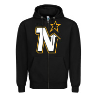 Black vintage minnesota hockey   retro north stars Zipper Hoodie - lanVoArt