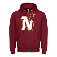 Burgundy vintage minnesota hockey   retro north stars Zipper Hoodie - lanVoArt