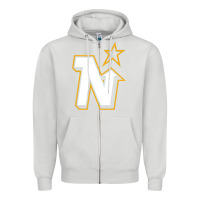 Dove Grey vintage minnesota hockey   retro north stars Zipper Hoodie - lanVoArt