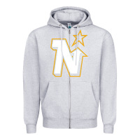 Heather Grey vintage minnesota hockey   retro north stars Zipper Hoodie - lanVoArt