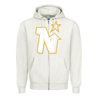 Oatmeal Heather vintage minnesota hockey   retro north stars Zipper Hoodie - lanVoArt